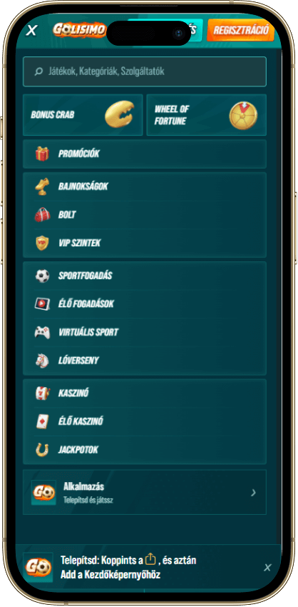 Golisimo Casino Mobilkaszinó